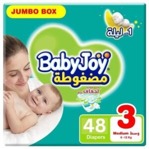 Baby Joy Diapers Size (3) For 6-12Kg 48 Diapers