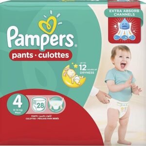 Pampers No (4) Pants  9-14 Kg 28 Diapers
