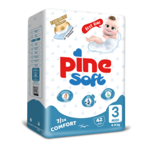 Pine Soft (3)  Midi 4-9 Kg 42 Diapers