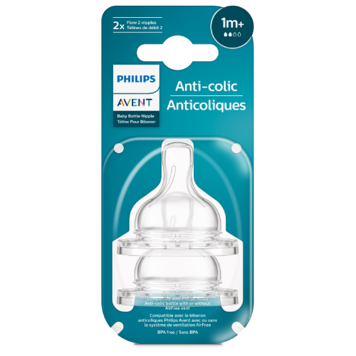 Philips Avent Anti-Colic 1m+ Teats 2 Pcs
