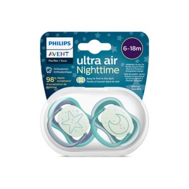 Philips Avent Ultra Air Nighttime Soother 6-18m 2 Pcs ( Green )