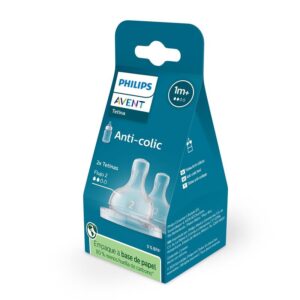 Philips Avent Anti-Colic 1m+ (Flow 2) Teats 2 Pcs