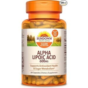 صن داون حمض ألفا ليبويك سوبر، 600 ملجم، 60 كبسولة