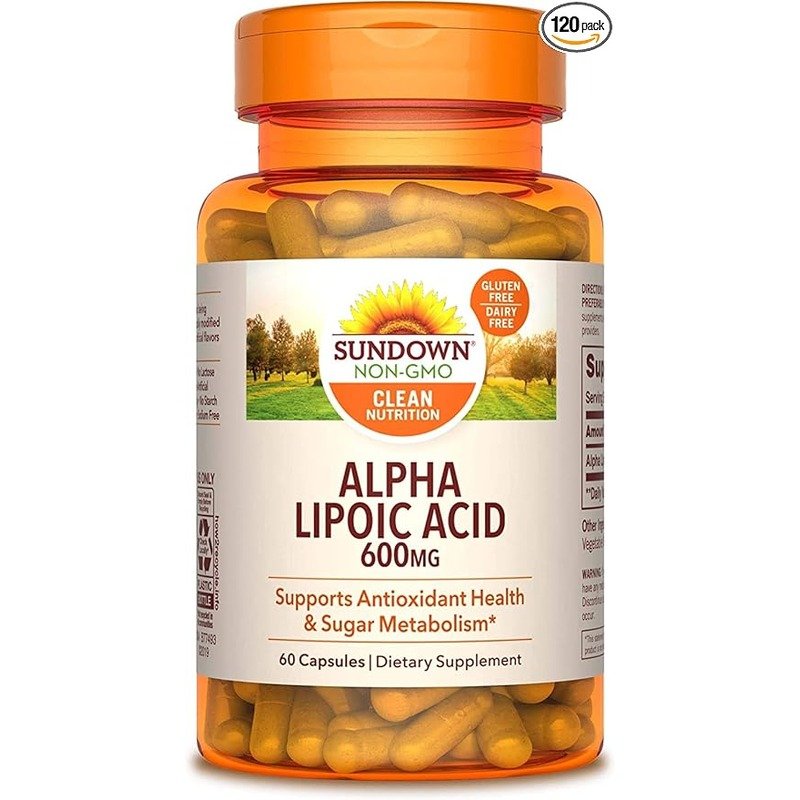 صن داون حمض ألفا ليبويك سوبر، 600 ملجم، 60 كبسولة
