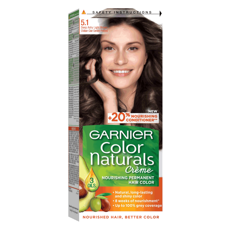 Garnier Color Naturals Creme Hair Color No (5.1) Light Ash Brown