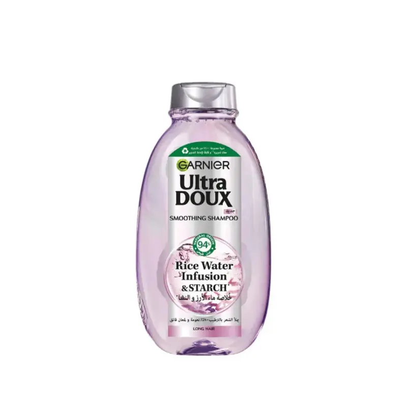 Garnier Ultra Doux Smoothing Shampoo with Rice Water and Starch Extract 400 ml
