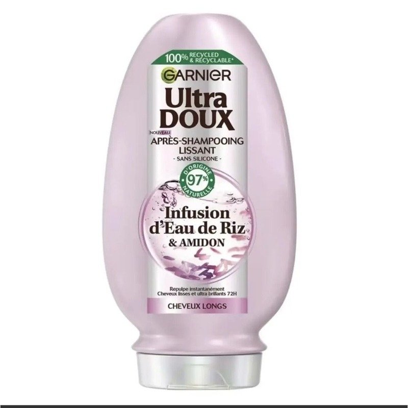 Garnier Ultra Doux Smoothing Conditioner with Rice Water and Starch Extract 360 ml
