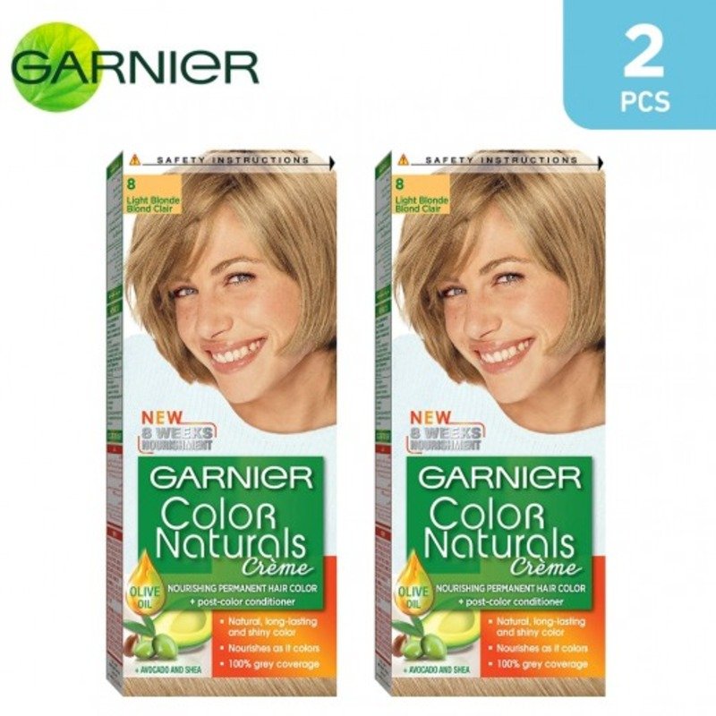Garnier Color Naturals Creme Hair Color No (8.0) Light Blonde - 2box 33% offer