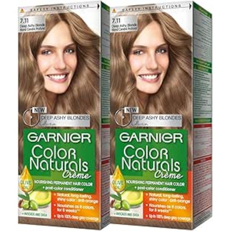 Garnier Color Naturals Creme Hair Color No (7.11) Deep Ashy Blonde- 2box 33% offer