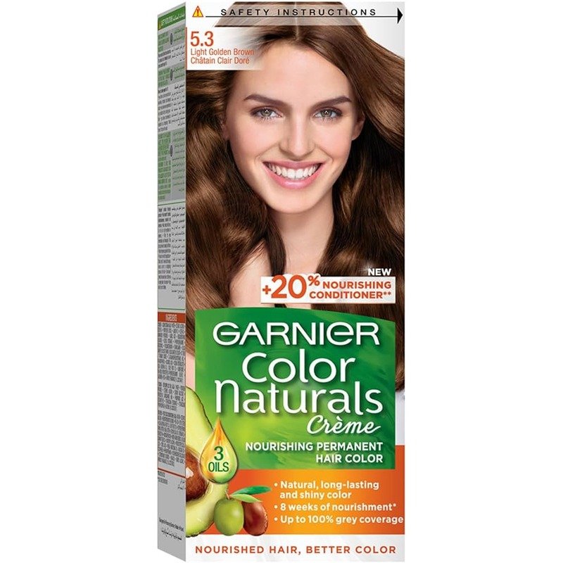 Garnier Color Naturals Creme Hair Color No (5.3) Light Golden Brown - 2box 33% offer