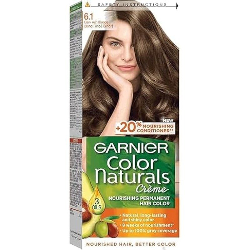 Garnier Color Naturals Creme Hair Color No (6.1) Dark Ash Blonde - 2box 33% offer