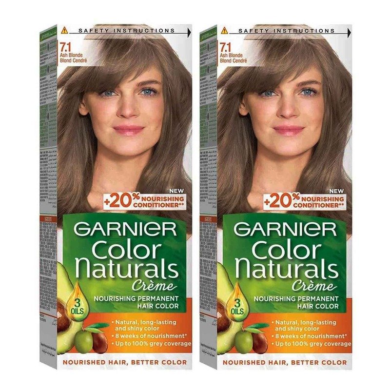 Garnier Color Naturals Creme Hair Color No (7.1) Ash Blonde - 2box 33% offer
