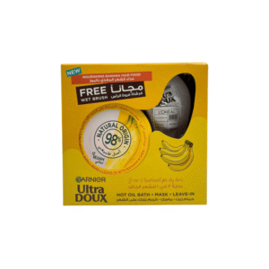 غارنييه ألترا دو قناع تغذية الشعر المغذي بالموز 390 مل + بدون فرشاة مبللة