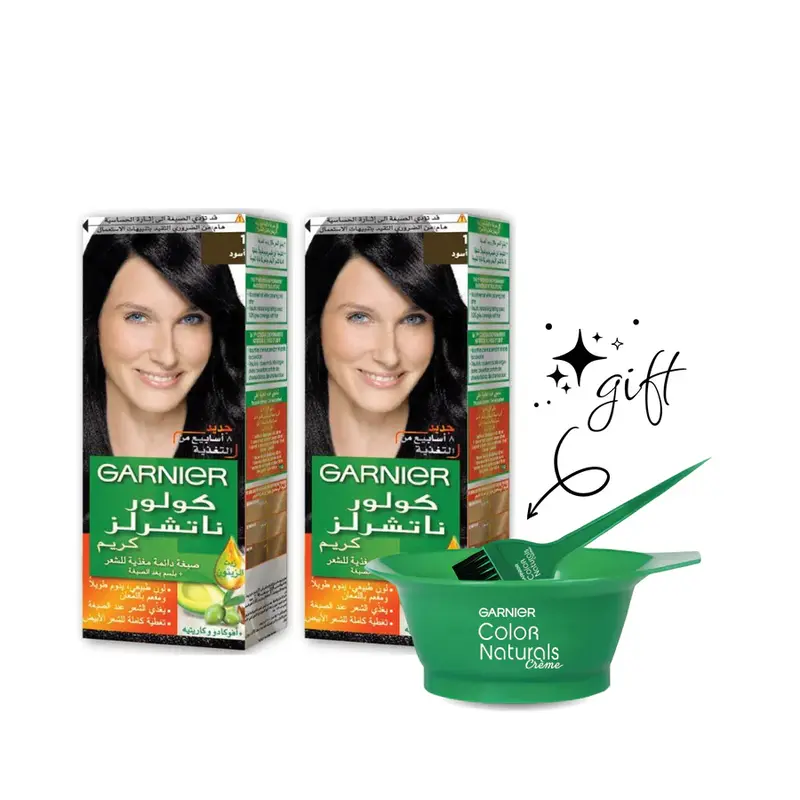 Garnier Color Naturals Creme Hair Color No (1.0) Black - 2box 10% offer