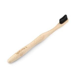 T-Brush Nano Bamboo Medium Hard Toothbrush Dark Grey Color