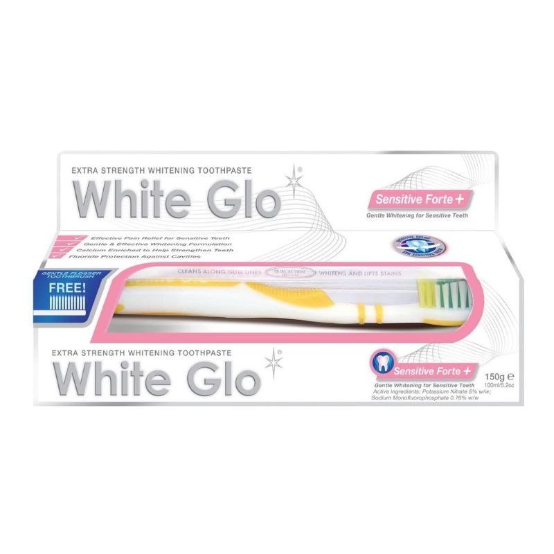 White Glo Sensitive Forte + Toothpaste 100ml + Toothbrush