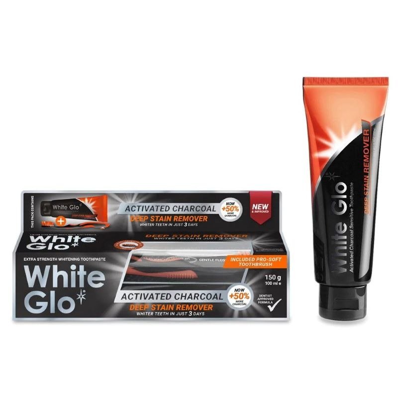 White Glo Deeb Stain Remover Toothpaste 100ml + Toothbrush