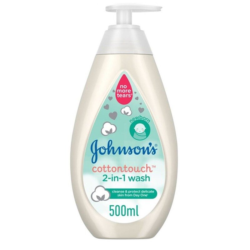 Johnson's CottonTouch Newborn Wash & Shampoo 500ml