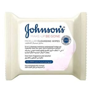 جونسون مناديل  ميسيلار ٥ في ١ لتنظيف جميع أنواع البشرة، ٢٥ منديلًا