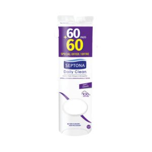 سبتونا أعواد قطنية دائرية  للسيدات، ٦٠+٦٠ قطعة