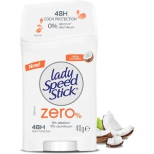 Lady Speed Stick Deodorant Anti-Perspirant Zero% Fresh Cocnut  40g