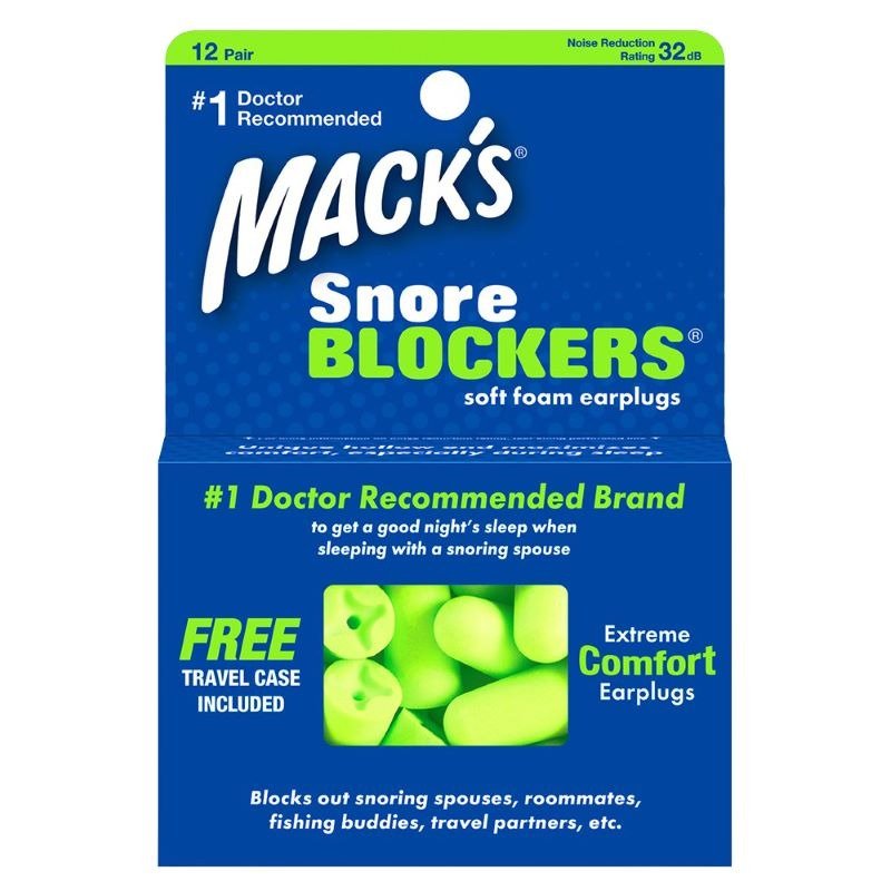 Mack'S Snore Blockers Soft Foam Earplugs 12 Pair