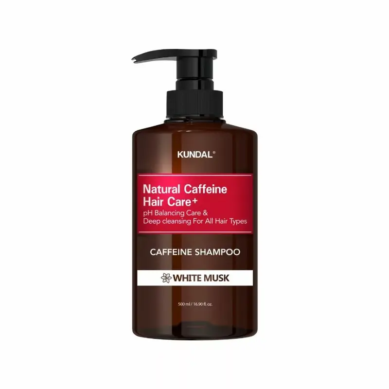 Kundal Natural Caffeine Hair Care + White Musk Caffeine Shampoo 500 ml