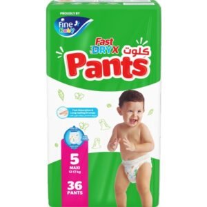 فاين بيبي حفاضات  سريعة الجفاف، مقاس 5 (12-17 كجم) - 36 حفاضة