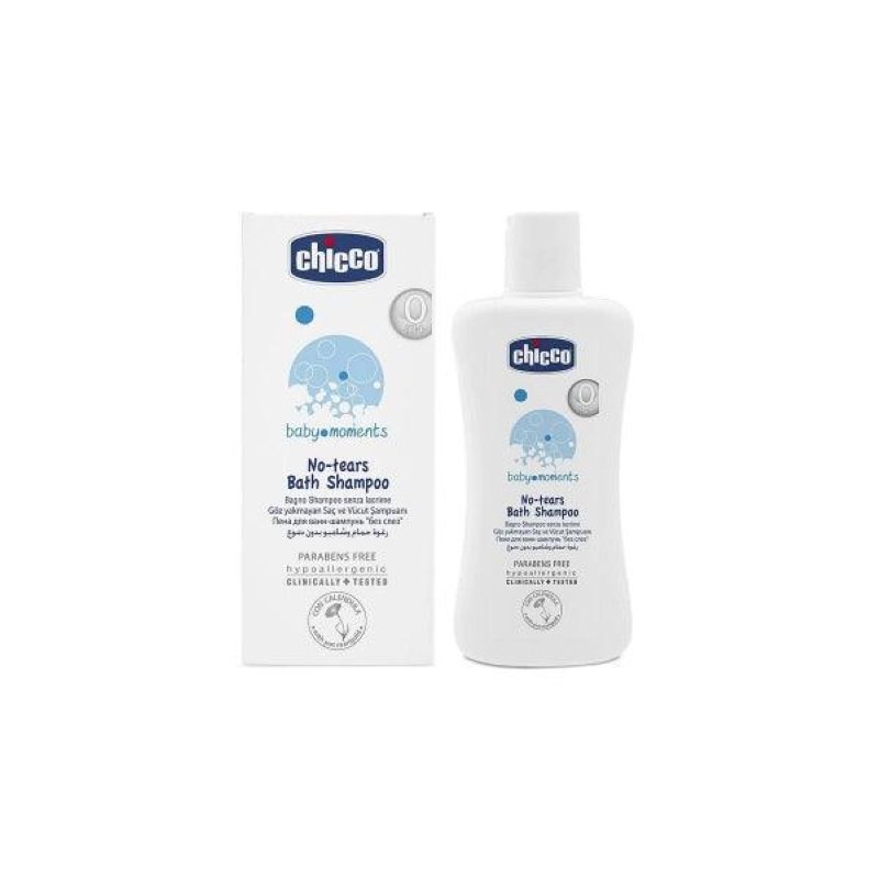 Chicco Natural Sensation 0M+ No Tears Bath Shampoo With Aloe & Chamomile 200ml