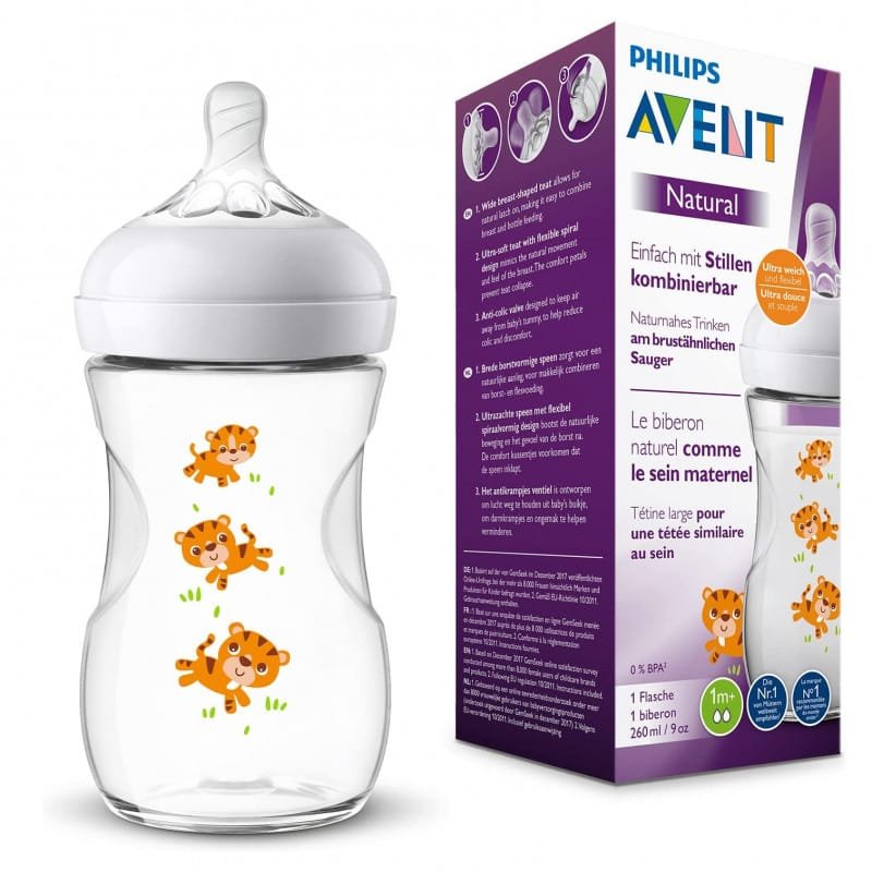 Philips Avent Natural Bottle 260 ml Tiger ( 1M+)