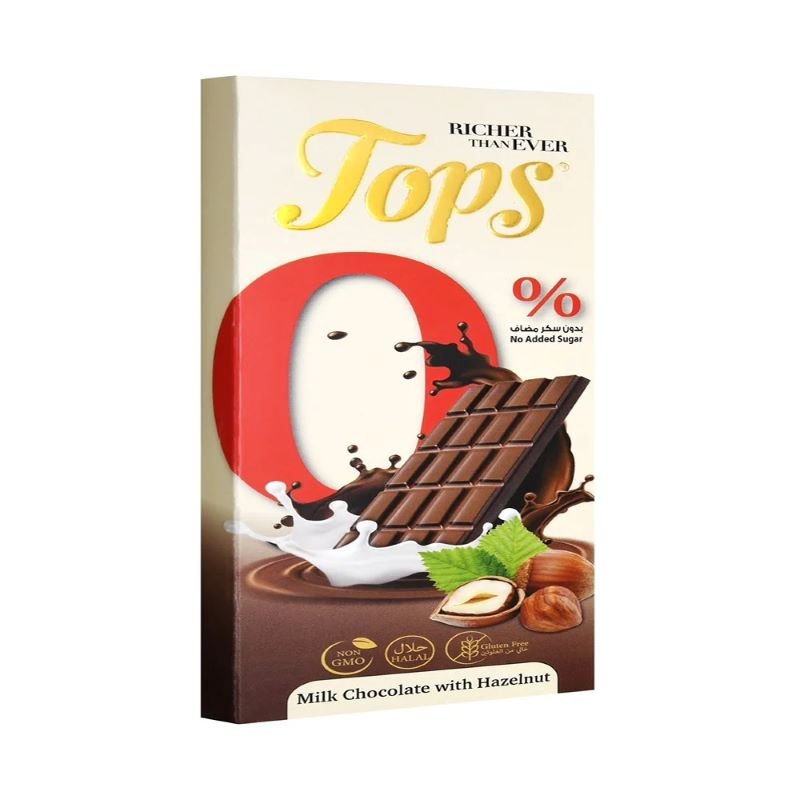 Tops Chocolate Milk With Hazelnut Sugar Free 60g