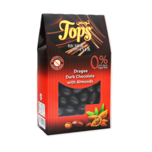 Tops Dragee Dark Chocolate With Almonds 175g