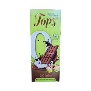 Tops Chocolate Milk Chocolate With Pistachio Sugar Free 50g