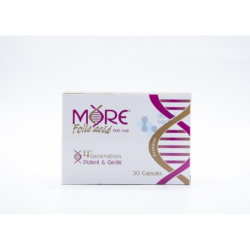 More Folic Acid 600 mg 30 Capsules