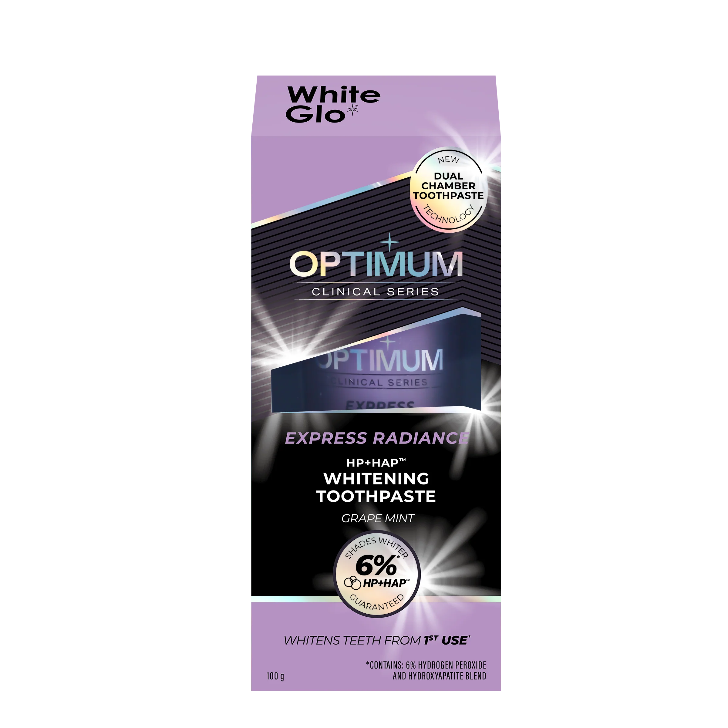 White Glo Optimum Express Radiance Toothpaste 100 g